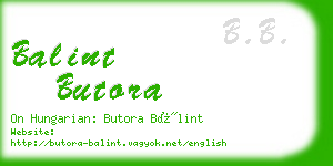 balint butora business card